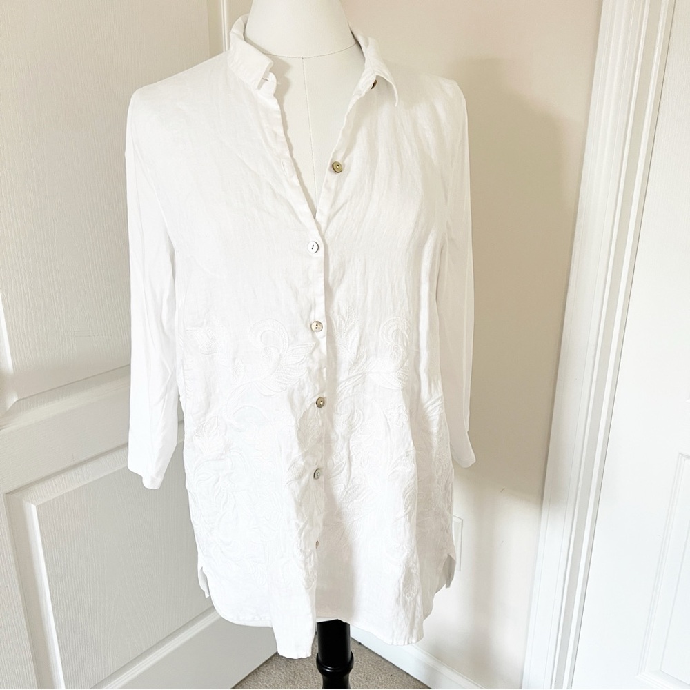 J. Jill White Button Down Shirt